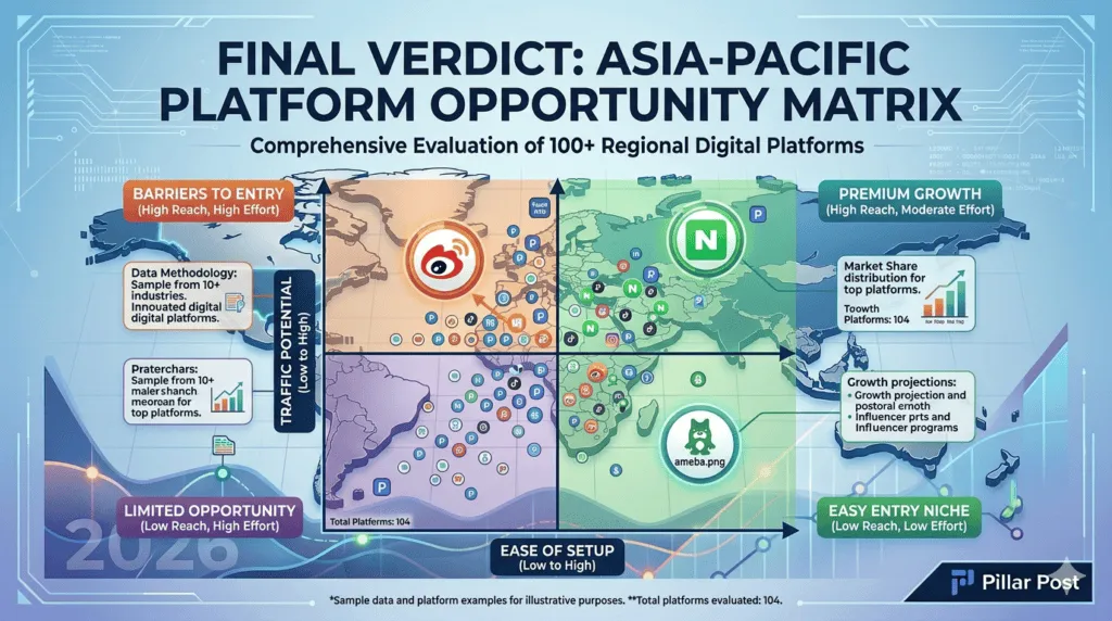 Asia-Pacific platform opportunity matrix showing growth and ease of setup. Asia-Pacific platform opportunity matrix showing growth and ease of setup.