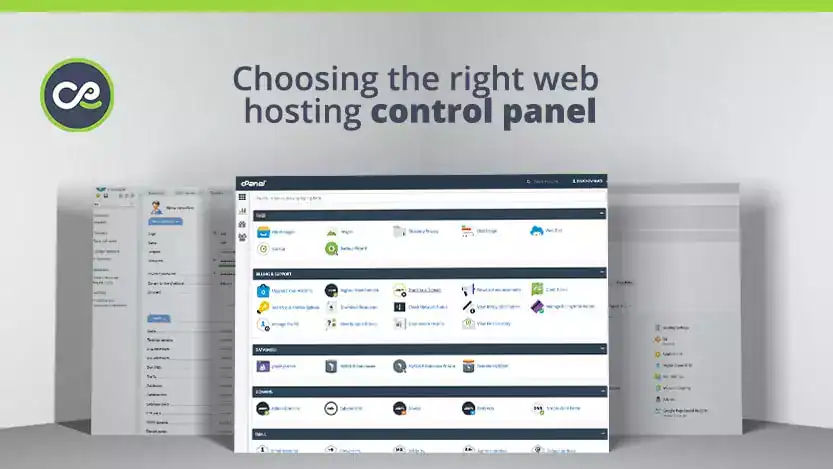 cPanel web hosting control panel interface. Choosing the right panel.